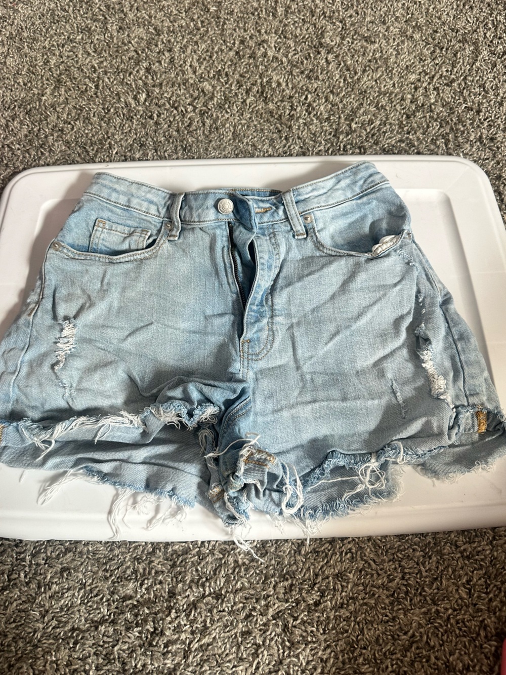 wild fable Light Blue Distressed Denim Cutoff Shorts